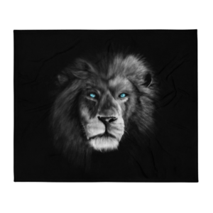 Lay'n with the Lion Von Rebel Throw Blanket