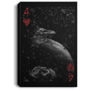 4 of Hearts By Von Rebel Canvas(24in. by 36in.)