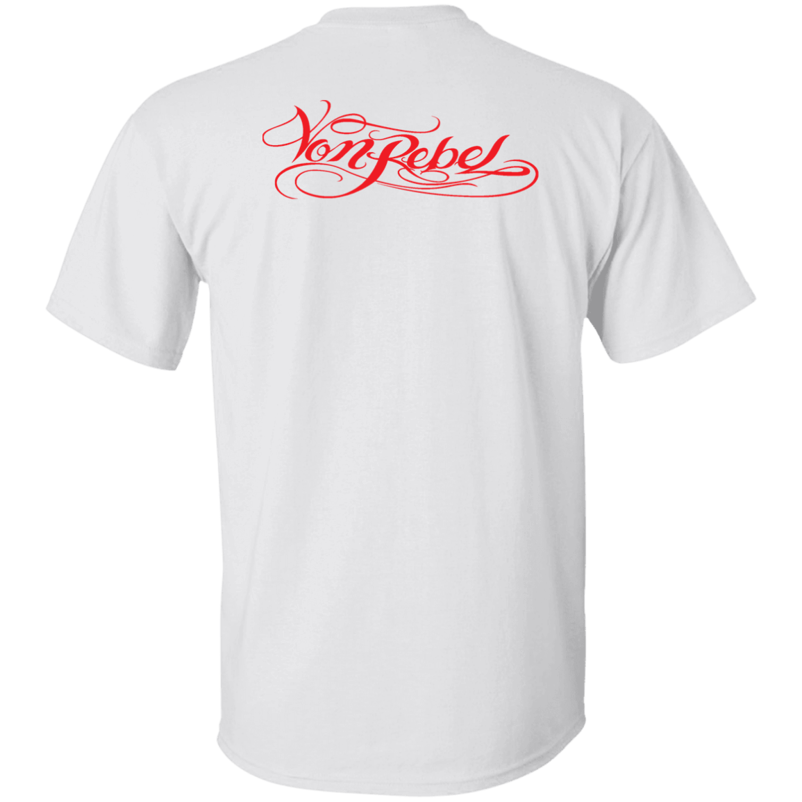 8 of Hearts Von Rebel with-Red script T-Shirt 2 8 of Hearts Von Rebel with-Red script T-Shirt - Image 2