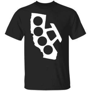 Cali Knuckles Von Rebel with White script T-Shirt