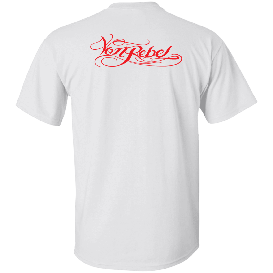 New 3 of Hearts Von Rebel with Red script T-Shirt 2 New 3 of Hearts Von Rebel with Red script T-Shirt - Image 2