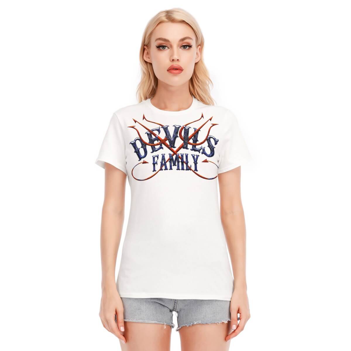 UNTOUCHABLES DEVILS DICIPLES FAMILY MEMBERS ONLY Von Rebel-Women's T-Shirt | 100% Cotton 1 UNTOUCHABLES DEVILS DICIPLES FAMILY MEMBERS ONLY Von Rebel-Women's T-Shirt | 100% Cotton